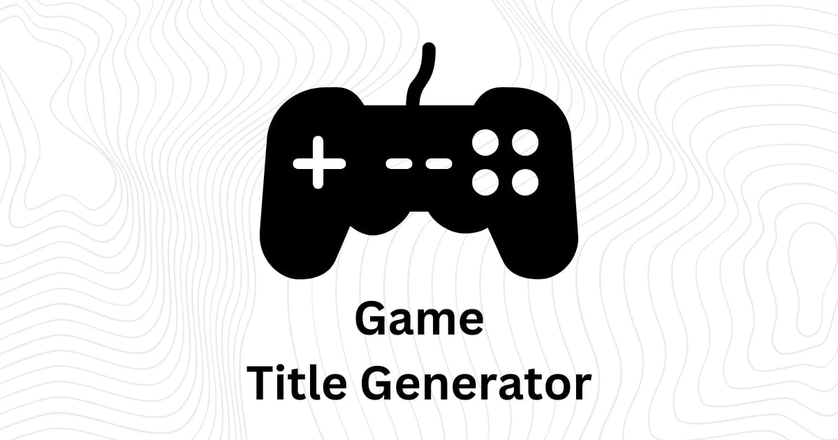 Game Title Generator