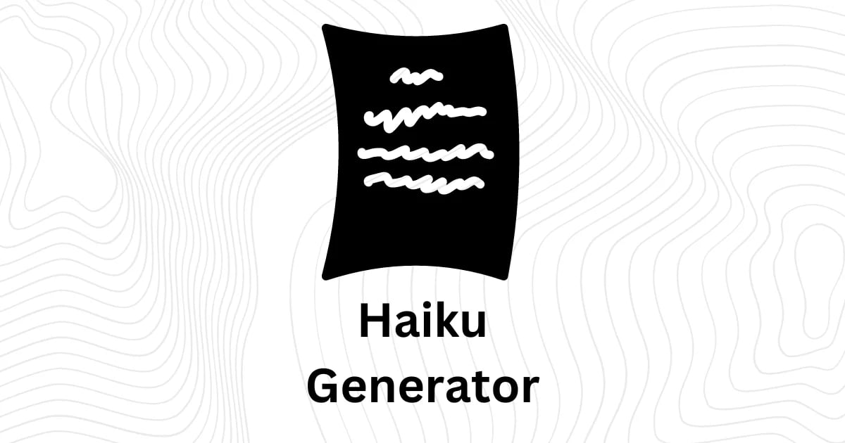 Haiku Generator