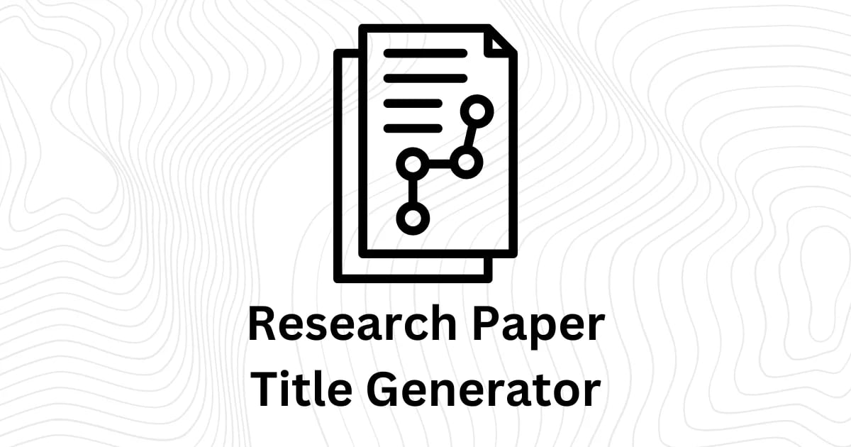 Research Paper Title Generator